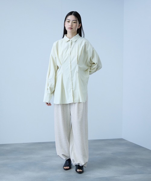 VICKY(ビッキー)の「裏毛2タックパンツ≪手洗い可能≫(その他パンツ・レディース・ライトグレー/ブラック/オフホワイト・M)」の4枚目の写真