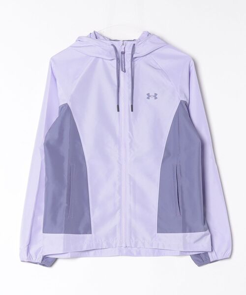 UNDER ARMOUR（アンダーアーマー）の「アンダーアーマー  UAノーライナー ウーブン フルジップ フーディー（ナイロンジャケット・レディース・ブラック/ライラック・L/M/S/XL）」の14枚目の写真