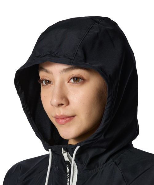 UNDER ARMOUR（アンダーアーマー）の「アンダーアーマー  UAノーライナー ウーブン フルジップ フーディー（ナイロンジャケット・レディース・ブラック/ライラック・L/M/S/XL）」の11枚目の写真
