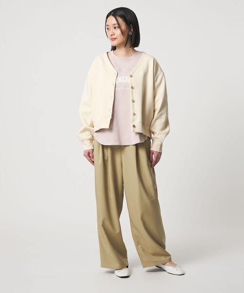 A DAY IN THE LIFE UNITED ARROWS(アデイインザライフユナイテッドアローズ)の「ダブルフェイス ジャガード Vネックカーディガン <A DAY IN THE LIFE>(カーディガン/ボレロ・レディース・モカ/ネイビー/ナチュラル・FREE)」の5枚目の写真