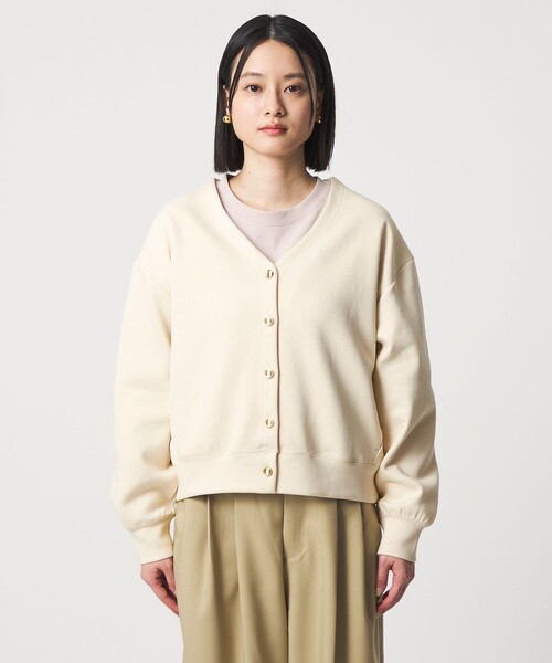 A DAY IN THE LIFE UNITED ARROWS(アデイインザライフユナイテッドアローズ)の「ダブルフェイス ジャガード Vネックカーディガン <A DAY IN THE LIFE>(カーディガン/ボレロ・レディース・モカ/ネイビー/ナチュラル・FREE)」の7枚目の写真