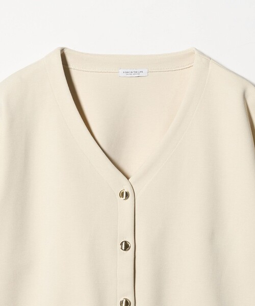 A DAY IN THE LIFE UNITED ARROWS(アデイインザライフユナイテッドアローズ)の「ダブルフェイス ジャガード Vネックカーディガン <A DAY IN THE LIFE>(カーディガン/ボレロ・レディース・モカ/ネイビー/ナチュラル・FREE)」の19枚目の写真