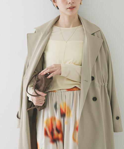 URBAN RESEARCH(アーバンリサーチ)の「2WAYシアーカットソー(Tシャツ/カットソー・レディース・チャコールグレー/オフホワイト/イエロー・FREE)」の3枚目の写真