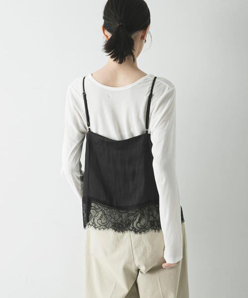 URBAN RESEARCH(アーバンリサーチ)の「2WAYシアーカットソー(Tシャツ/カットソー・レディース・チャコールグレー/オフホワイト/イエロー・FREE)」の6枚目の写真