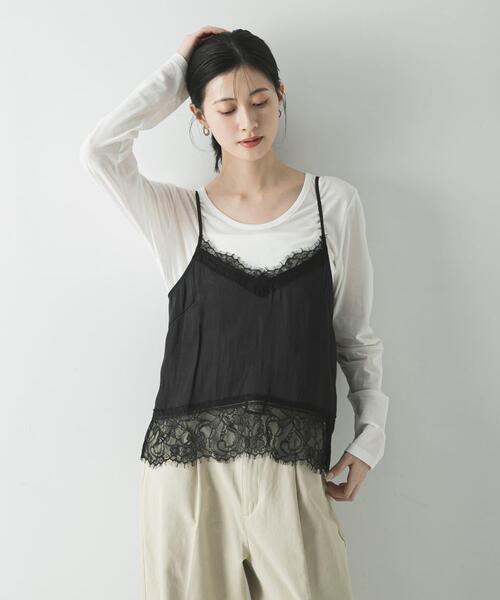 URBAN RESEARCH(アーバンリサーチ)の「2WAYシアーカットソー(Tシャツ/カットソー・レディース・チャコールグレー/オフホワイト/イエロー・FREE)」の8枚目の写真