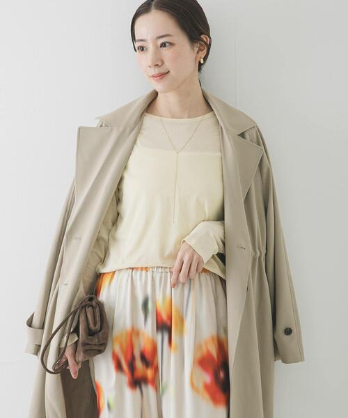 URBAN RESEARCH(アーバンリサーチ)の「2WAYシアーカットソー(Tシャツ/カットソー・レディース・チャコールグレー/オフホワイト/イエロー・FREE)」の12枚目の写真