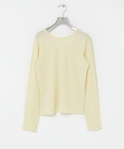 URBAN RESEARCH(アーバンリサーチ)の「2WAYシアーカットソー(Tシャツ/カットソー・レディース・チャコールグレー/オフホワイト/イエロー・FREE)」の21枚目の写真