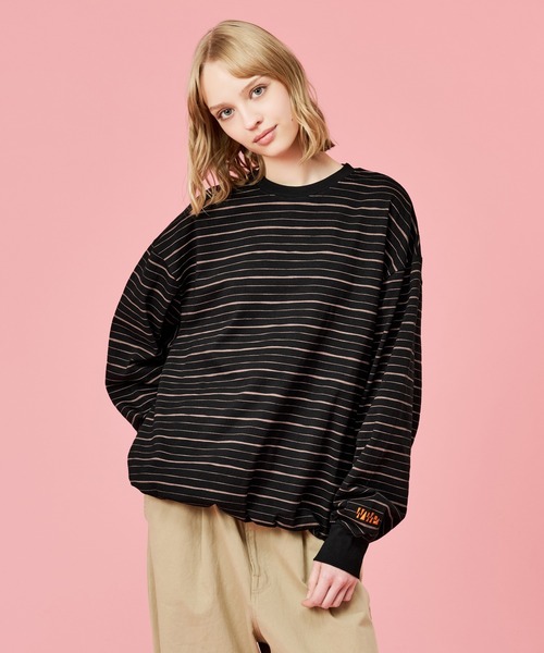 WETTEMPT(ウィテンプト)の「SKETCH MULTI BORDER L/S TEE / スケッチマルチボーダーロンT(Tシャツ/カットソー・メンズ・ネイビー/グレー/ブラック・SMALL/MEDIUM/LARGE)」の2枚目の写真