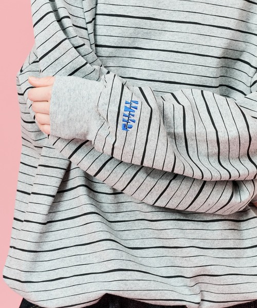 WETTEMPT(ウィテンプト)の「SKETCH MULTI BORDER L/S TEE / スケッチマルチボーダーロンT(Tシャツ/カットソー・メンズ・ネイビー/グレー/ブラック・SMALL/MEDIUM/LARGE)」の10枚目の写真