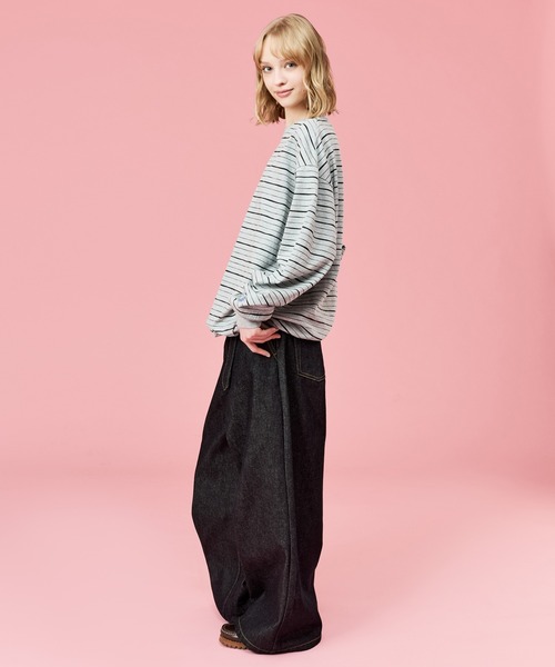 WETTEMPT(ウィテンプト)の「SKETCH MULTI BORDER L/S TEE / スケッチマルチボーダーロンT(Tシャツ/カットソー・メンズ・ネイビー/グレー/ブラック・SMALL/MEDIUM/LARGE)」の12枚目の写真