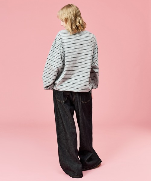 WETTEMPT(ウィテンプト)の「SKETCH MULTI BORDER L/S TEE / スケッチマルチボーダーロンT(Tシャツ/カットソー・メンズ・ネイビー/グレー/ブラック・SMALL/MEDIUM/LARGE)」の13枚目の写真