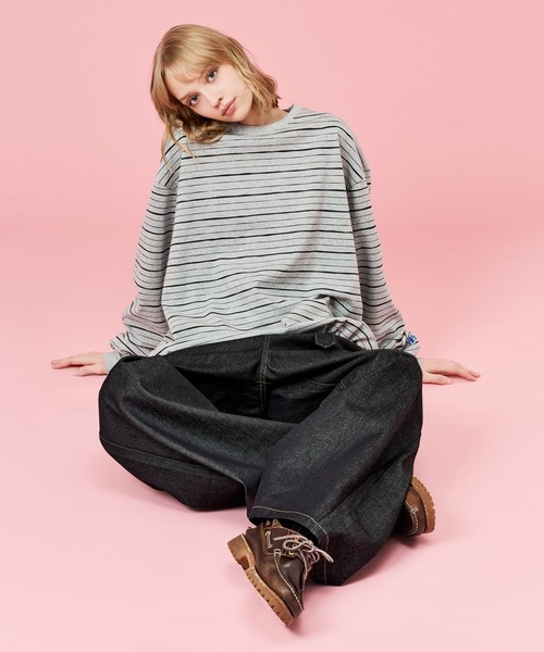 WETTEMPT(ウィテンプト)の「SKETCH MULTI BORDER L/S TEE / スケッチマルチボーダーロンT(Tシャツ/カットソー・メンズ・ネイビー/グレー/ブラック・SMALL/MEDIUM/LARGE)」の15枚目の写真