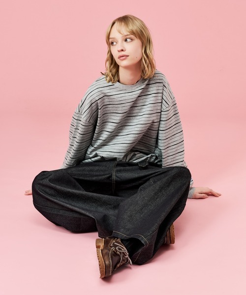 WETTEMPT(ウィテンプト)の「SKETCH MULTI BORDER L/S TEE / スケッチマルチボーダーロンT(Tシャツ/カットソー・メンズ・ネイビー/グレー/ブラック・SMALL/MEDIUM/LARGE)」の16枚目の写真