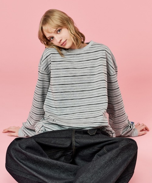 WETTEMPT(ウィテンプト)の「SKETCH MULTI BORDER L/S TEE / スケッチマルチボーダーロンT(Tシャツ/カットソー・メンズ・ネイビー/グレー/ブラック・SMALL/MEDIUM/LARGE)」の17枚目の写真