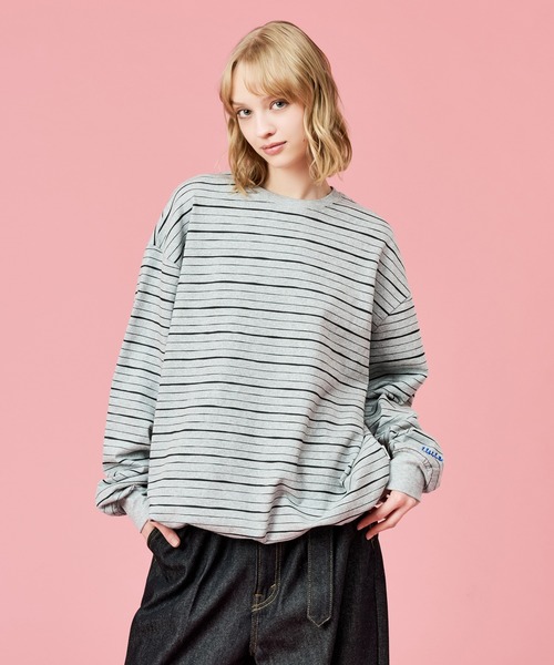 WETTEMPT(ウィテンプト)の「SKETCH MULTI BORDER L/S TEE / スケッチマルチボーダーロンT(Tシャツ/カットソー・メンズ・ネイビー/グレー/ブラック・SMALL/MEDIUM/LARGE)」の5枚目の写真