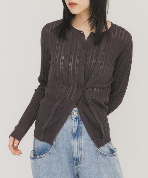 KBF（ケイビーエフ）の「ダブルフロントニット（ニット/セーター・レディース・レッド/アイボリー/チャコールグレー・ONE）」の17枚目の写真