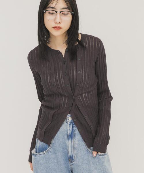 KBF（ケイビーエフ）の「ダブルフロントニット（ニット/セーター・レディース・レッド/アイボリー/チャコールグレー・ONE）」の18枚目の写真