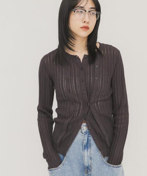 KBF（ケイビーエフ）の「ダブルフロントニット（ニット/セーター・レディース・レッド/アイボリー/チャコールグレー・ONE）」の19枚目の写真