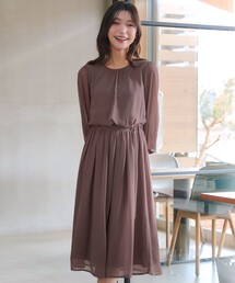 ブラウジングシフォンワンピース
