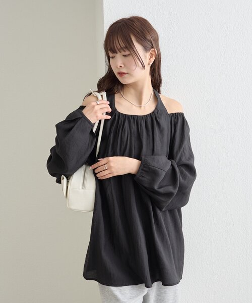 mystic(ミスティック)の「ホルターブラウス(シャツ/ブラウス・レディース・ブラック/ブルー/オフホワイト・FREE)」の11枚目の写真