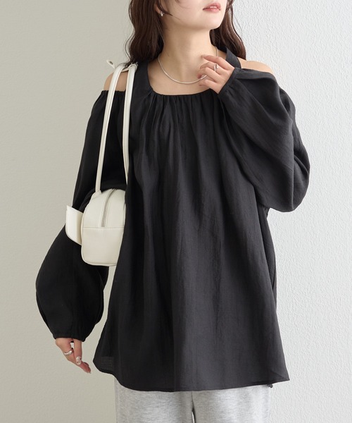 mystic(ミスティック)の「ホルターブラウス(シャツ/ブラウス・レディース・ブラック/ブルー/オフホワイト・FREE)」の3枚目の写真