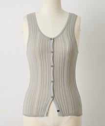 paradigm（パラダイム）の「【paradigm】コットンモダール針抜シアーリブタンク（タンクトップ）」
