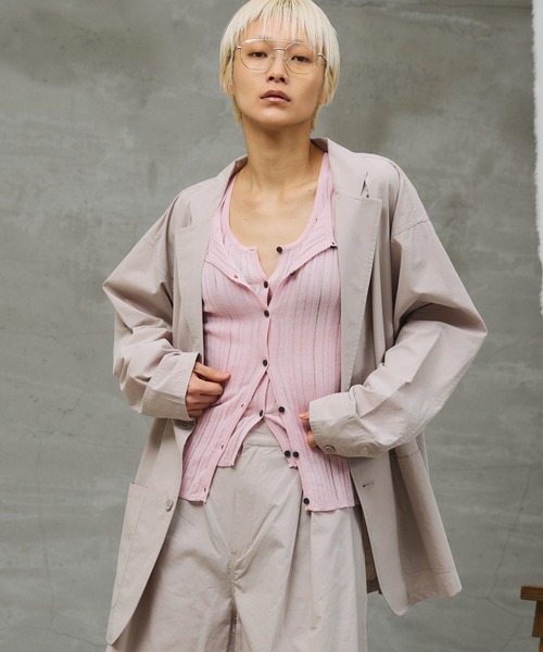 paradigm（パラダイム）の「【paradigm】コットンモダール針抜シアーリブタンク（タンクトップ・レディース・チャコールグレー/ホワイト/ライトグレー/ピンク/ブラック・SMALL/MEDIUM）」の20枚目の写真