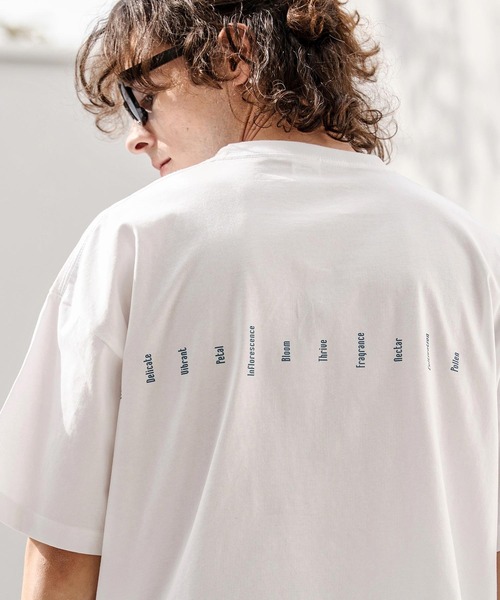 CAMBIO（カンビオ）の「mt10333-裾ドローコード付きプリントTシャツ（IN FULL BLOOM）(2601125MCB)（Tシャツ/カットソー・メンズ・スミクロ/ブラック/ホワイト・L/XL/M）」の11枚目の写真