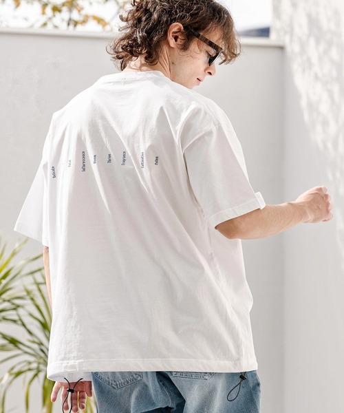 CAMBIO（カンビオ）の「mt10333-裾ドローコード付きプリントTシャツ（IN FULL BLOOM）(2601125MCB)（Tシャツ/カットソー・メンズ・スミクロ/ブラック/ホワイト・L/XL/M）」の12枚目の写真