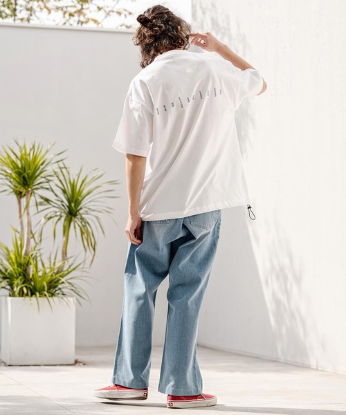 CAMBIO（カンビオ）の「mt10333-裾ドローコード付きプリントTシャツ（IN FULL BLOOM）(2601125MCB)（Tシャツ/カットソー・メンズ・スミクロ/ブラック/ホワイト・L/XL/M）」の16枚目の写真