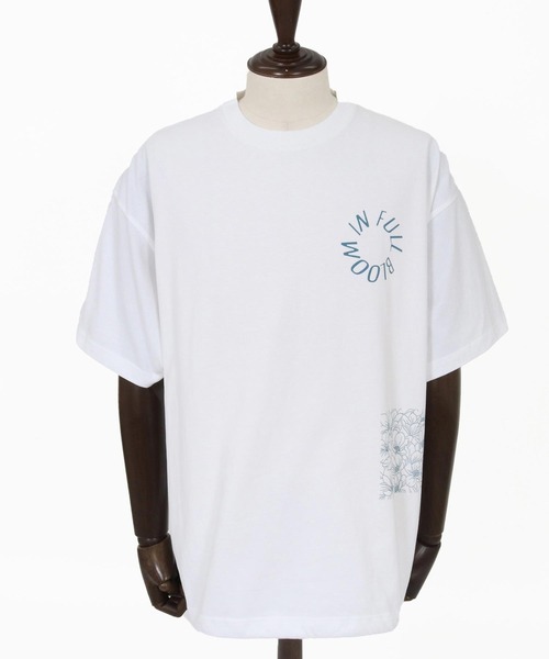 CAMBIO（カンビオ）の「mt10333-裾ドローコード付きプリントTシャツ（IN FULL BLOOM）(2601125MCB)（Tシャツ/カットソー・メンズ・スミクロ/ブラック/ホワイト・L/XL/M）」の22枚目の写真