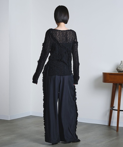 ROSE BUD（ローズバッド）の「(mici)SIDE FRILL PANTS（その他パンツ・レディース・ベージュ/ブラック・S/M）」の11枚目の写真