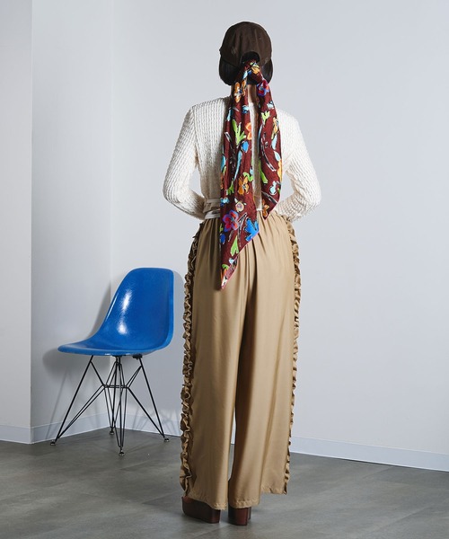 ROSE BUD（ローズバッド）の「(mici)SIDE FRILL PANTS（その他パンツ・レディース・ベージュ/ブラック・S/M）」の16枚目の写真