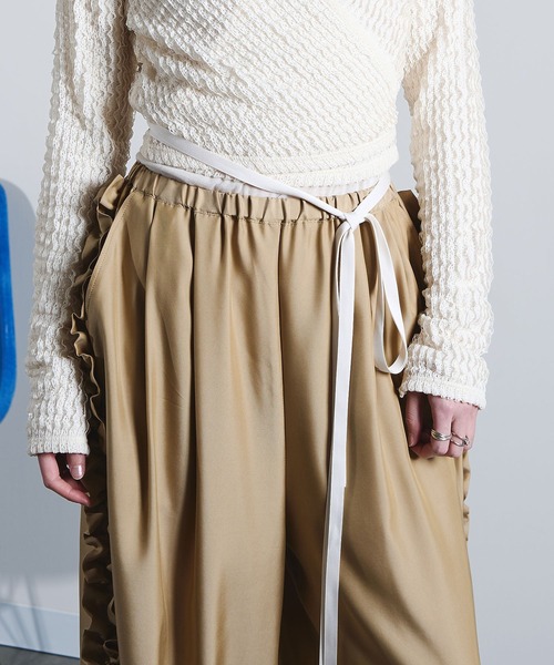 ROSE BUD（ローズバッド）の「(mici)SIDE FRILL PANTS（その他パンツ・レディース・ベージュ/ブラック・S/M）」の17枚目の写真