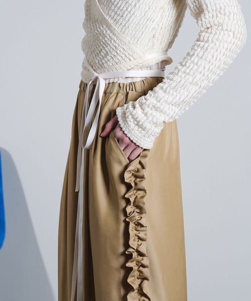 ROSE BUD（ローズバッド）の「(mici)SIDE FRILL PANTS（その他パンツ・レディース・ベージュ/ブラック・S/M）」の19枚目の写真