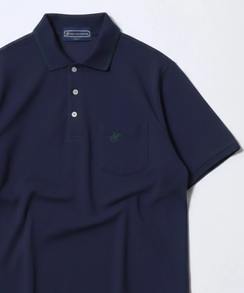BEVERLY HILLS POLO CLUB(ビバリーヒルズポロクラブ)の「2026SS BEVERLY HILLS POLO CLUB/ビバリーヒルズポロクラブ カノコ リブライン ワンポイント刺繍 ポケット ポロシャツ レディース メンズ(ポロシャツ・メンズ・ホワイト/グリーン/ネイビー/グレー・M/L/LL)」の2枚目の写真
