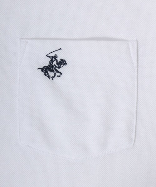BEVERLY HILLS POLO CLUB(ビバリーヒルズポロクラブ)の「2026SS BEVERLY HILLS POLO CLUB/ビバリーヒルズポロクラブ カノコ リブライン ワンポイント刺繍 ポケット ポロシャツ レディース メンズ(ポロシャツ・メンズ・ホワイト/グリーン/ネイビー/グレー・M/L/LL)」の15枚目の写真