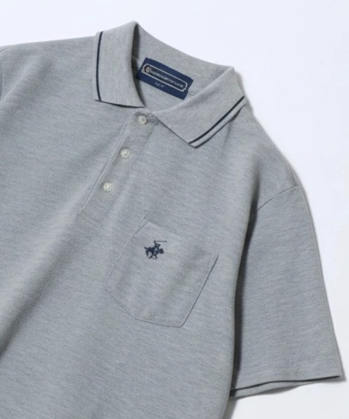 BEVERLY HILLS POLO CLUB(ビバリーヒルズポロクラブ)の「2026SS BEVERLY HILLS POLO CLUB/ビバリーヒルズポロクラブ カノコ リブライン ワンポイント刺繍 ポケット ポロシャツ レディース メンズ(ポロシャツ・メンズ・ホワイト/グリーン/ネイビー/グレー・M/L/LL)」の8枚目の写真