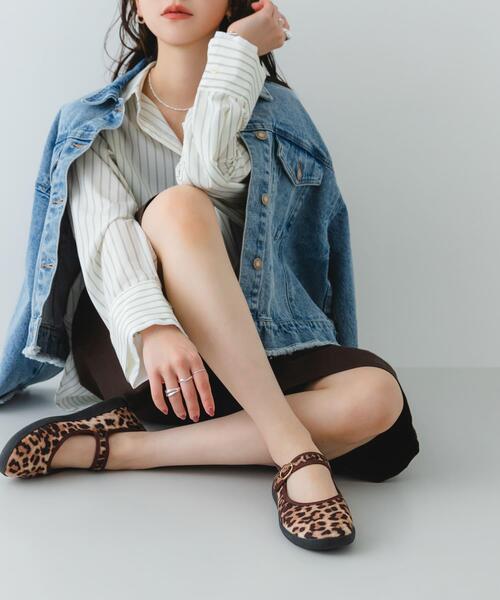 RODE SKO（ロデスコ）の「撥水メリージェーン（バレエシューズ・レディース・ブラック/アニマル・38/36/39/37）」の18枚目の写真