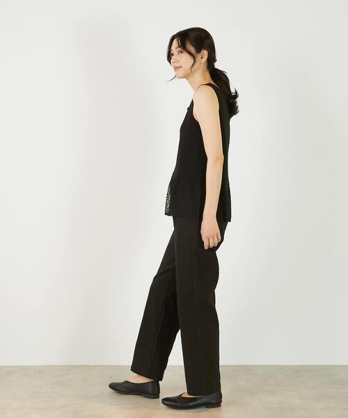 MELROSE claire(メルローズ クレール)の「【コットンフライス+リーフレースタンクトップ】(タンクトップ・レディース・グレー/ブラック/ベージュ/オフホワイト・FREE)」の10枚目の写真
