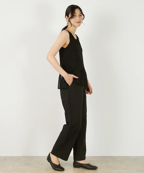 MELROSE claire(メルローズ クレール)の「【コットンフライス+リーフレースタンクトップ】(タンクトップ・レディース・グレー/ブラック/ベージュ/オフホワイト・FREE)」の13枚目の写真