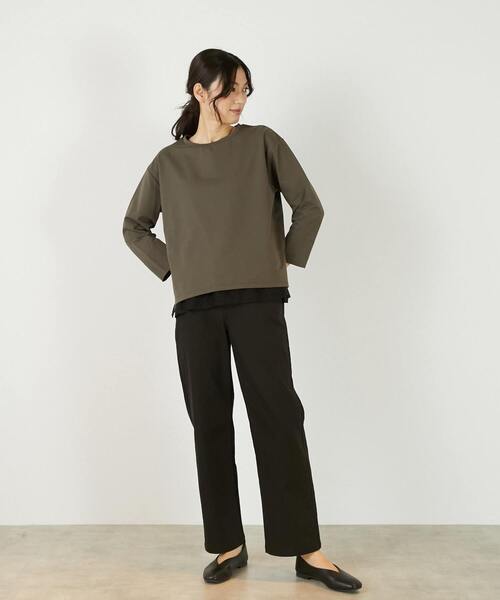 MELROSE claire(メルローズ クレール)の「【コットンフライス+リーフレースタンクトップ】(タンクトップ・レディース・グレー/ブラック/ベージュ/オフホワイト・FREE)」の15枚目の写真