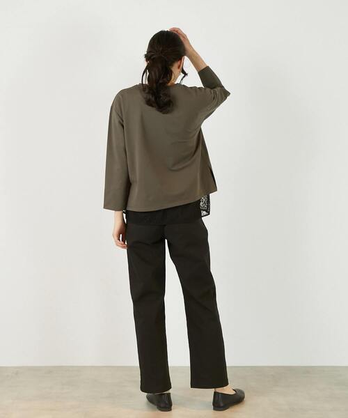 MELROSE claire(メルローズ クレール)の「【コットンフライス+リーフレースタンクトップ】(タンクトップ・レディース・グレー/ブラック/ベージュ/オフホワイト・FREE)」の16枚目の写真