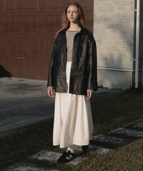 DEHEVE（デヘヴェ）の「Classic Leather Half Jacket [Black]（ライダースジャケット・レディース・ブラック・FREE）」の8枚目の写真