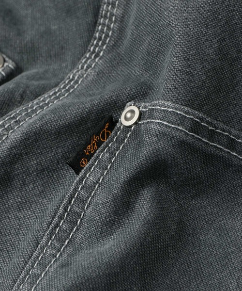 The DUFFER of ST.GEORGE（ザダファーオブセントジョージ）の「VINTAGE PIGMENT DUCK W KNEE WORK PANTS：ヴィンテージ加工 ダック ダブルニー ワークパンツ（その他パンツ・メンズ・アイボリー/チャコールグレー・LARGE/MEDIUM）」の14枚目の写真