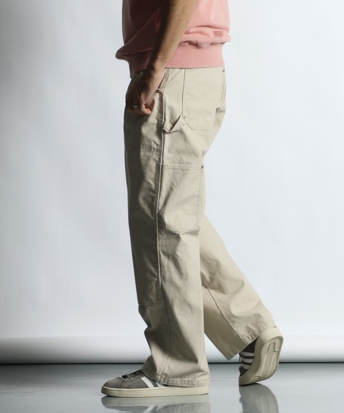 The DUFFER of ST.GEORGE（ザダファーオブセントジョージ）の「VINTAGE PIGMENT DUCK W KNEE WORK PANTS：ヴィンテージ加工 ダック ダブルニー ワークパンツ（その他パンツ・メンズ・アイボリー/チャコールグレー・LARGE/MEDIUM）」の7枚目の写真