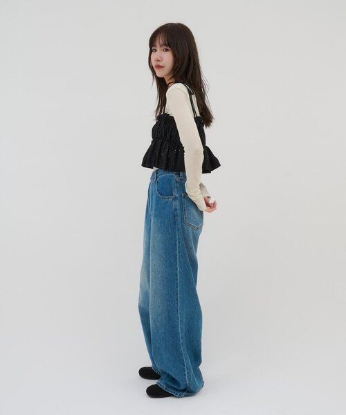 DISCOAT(ディスコート)の「【umm.】ビジューキャミソール(シャツ/ブラウス・レディース・ブラック/サックスブルー/ピンク・FREE)」の13枚目の写真