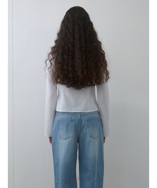 Kijun（キジュン）の「Ruffle Detail Shirt Sky Blue（シャツ/ブラウス・レディース・その他・SMALL/MEDIUM）」の3枚目の写真