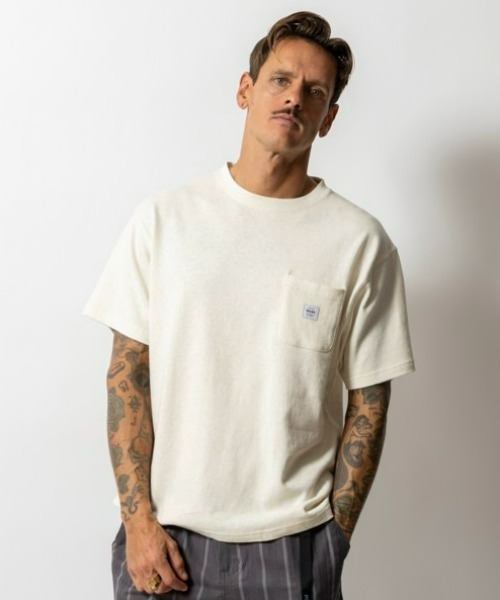 ROARK REVIVAL（ロアークリバイバル）の「【ROARK】H/W HEMPCOTTON S/S TEE（Tシャツ/カットソー・メンズ・ホワイト・MEDIUM/LARGE/X-LARGE）」の5枚目の写真