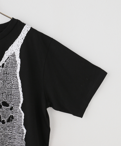 anna sui nyc(アナ スイ エヌ ワイ シー)の「ANNA SUI NYC / アナスイエヌワイシー トロンプルイユプリントビッグTシャツ(Tシャツ/カットソー・レディース・ブラック/ピンク/ホワイト・FREE)」の9枚目の写真